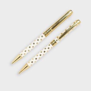 NWT Kate Spade Gold Dot Pen and Pencil Set